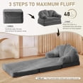 thumbnail image 6 of NEORIVERE Folding Sofa Bed 3-in-1, Convertible Boneless Couch with Handle – Floor Lounger Sleeper Chair for Adults, Single Sofa for Living Room or Bedroom, 6 of 9