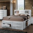 thumbnail image 2 of ACME Lit Grand 8 Tiroirs en Bois avec Rangement Blanc, 2 of 6