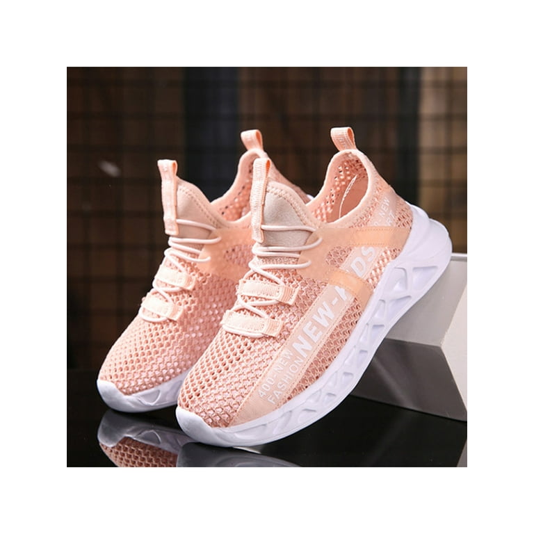Fangasis New Boys Girls Sneakers Kids Mesh Lace Up Tennis Shoes