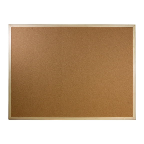 36" X 48" Wood Framed Cork Bulletin Board For Classroom And Office