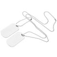 thumbnail image 1 of LEEYNEER Personalized Dog Tag Necklace for Men - Silver Pendant, 1 of 6