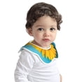 thumbnail image 2 of Hirioo Golden Sunflower in Blue for Baby Cotton Petal Bib Drool Bibs for Baby Boy Unisex, 2 of 9