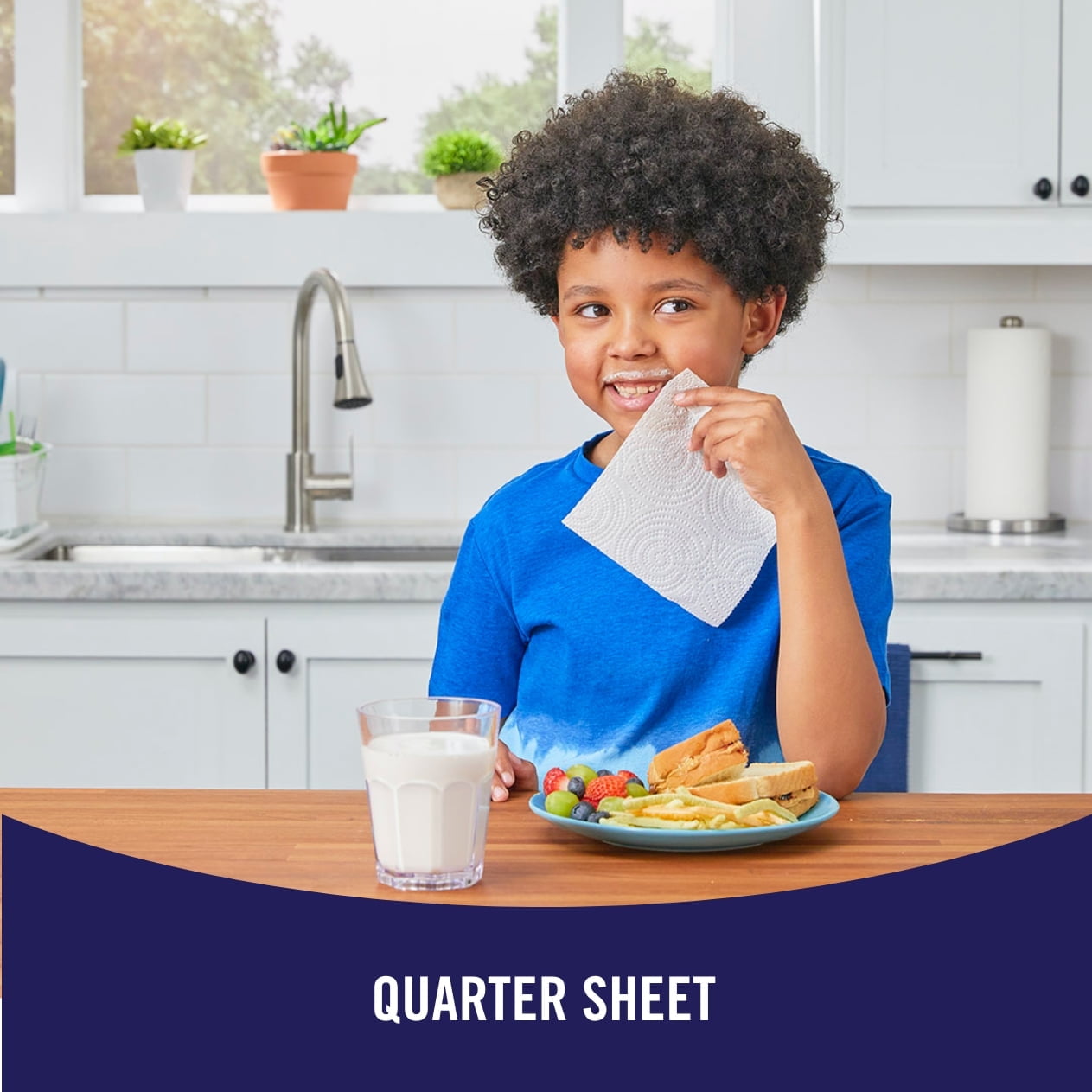 Sparkle Tear-a-Square Paper Towels, 4 Double Rolls