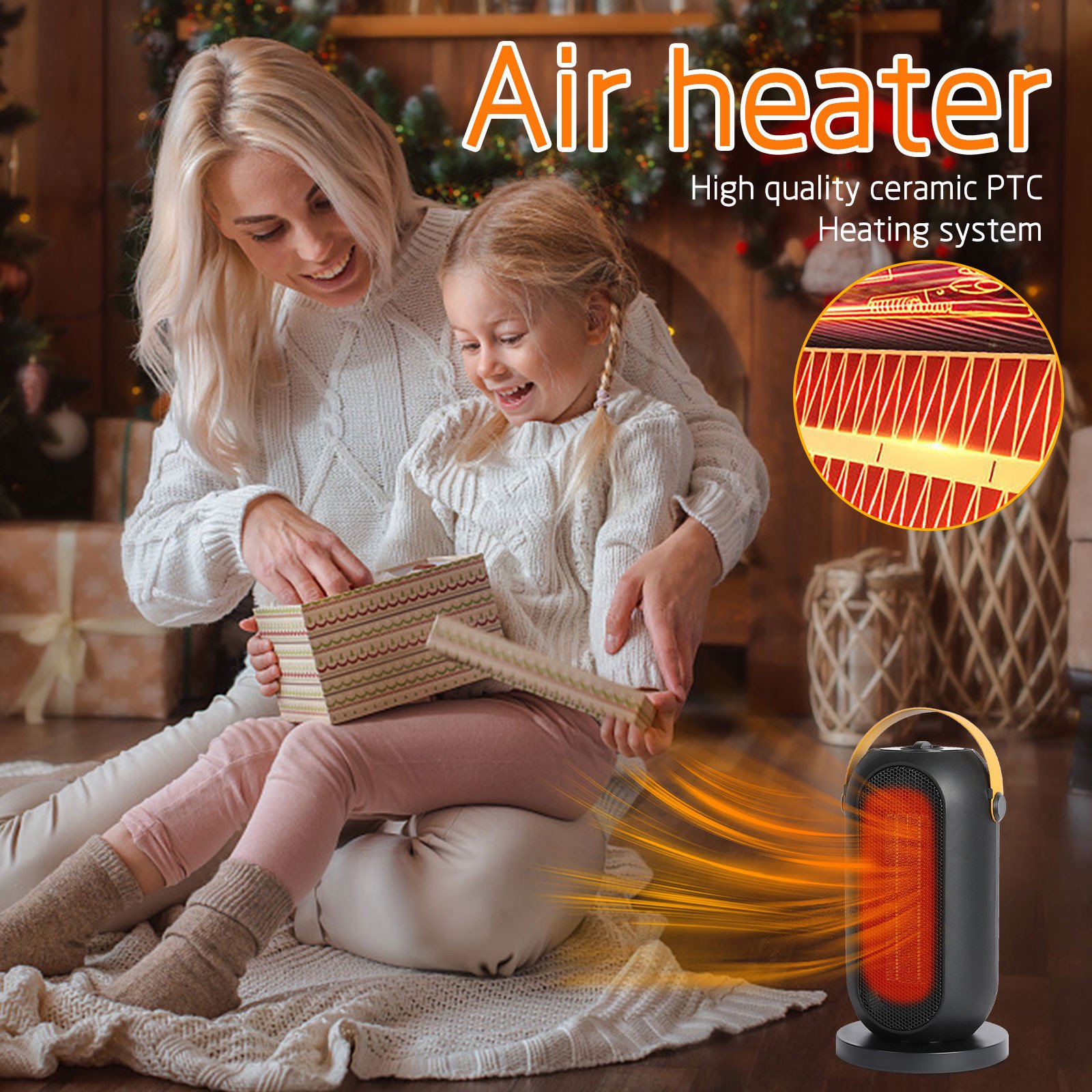 Flywake Black Friday Deal All! Electric Ceramic Fan Heater Oscillating  Desktop Hot Or Cold Air Space Heater | Walmart Canada