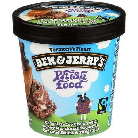 Ben & Jerry's Phish Food Chocolate Ice Cream, 1 Pint -- 8 per Case.