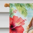 thumbnail image 3 of Silky Terrier Luau House Flag, 3 of 7