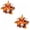 A004- Clear (Style D), variant on Fall Candle Rings, Candle Wreath Rings, Pumpkin Fall Wreaths, Fall Leaves Decor, 11 Inch 2 Pack with Velvet Pumpkins, Maple Leaves and Berry Accents for Seasonal Home Display