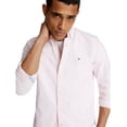 thumbnail image 3 of Camisa Tommy Hilfiger para hombre, manga larga, Oxford, a rayas, rosa, L, 3 of 5