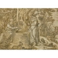 thumbnail image 3 of Joachim Wtewael 24x18 Black Modern Framed Museum Art Print Titled - Christ and the Woman of Samaria, 3 of 5