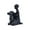 Black-BY25090, variant on Artistic Resin Human and Dog Sculpture for Home Decors Office Desk Shelf Display Ornament Remembrance Gift for Pet Lover