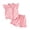Pink, variant on Toddler Baby Girl Outfit 4-5 Years Peter Pan Collar Sleeveless Vest Tops Gingham Print Elastic Waist Shorts Set Summer Clothes Pink