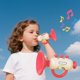thumbnail image 4 of Trompeta de juguete para niños, instrumento musical para bebés, cuerno de soplado, material ABS amigable, seguro, bordes suaves, promueve la capacidad pulmonar y el entrenamiento auditivo., 4 of 5