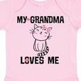 thumbnail image 4 of Inktastic My Grandma Loves Me Girls Kitty Girls Baby Bodysuit, 4 of 5