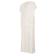 thumbnail image 4 of ZAXARRA Robe Ethnique pour Hommes Manches Courtes Retroussables Couleur Unie Kaftan Col en V, 4 of 9