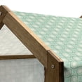 thumbnail image 4 of Mint Pet House, Circles and Dots Linked with Lines Wavy Squares Geometric Retro Style, Outdoor & Indoor Portable Dog Kennel with Pillow and Cover, 5 Sizes, Almond Green Emerald, by Ambesonne, 4 of 4
