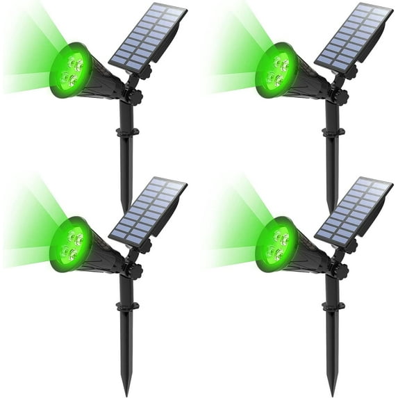 LINLIN 4 Pcs led Solar Landscape Lights,Waterproof Outdoor Solar Spotlight 2-in-1 Multi Use Outdoor Wall Lights, Decorative Lights for Outdoor, Garden, Lawn, Pathway, Party & Christma
