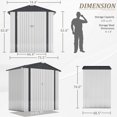 thumbnail image 7 of Devoko 4×6 ft.Patio Metal Shed, Lockable Garden Shed for Outdoor Backyard Patio Storage, 7 of 7
