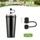 thumbnail image 2 of Cubiertas de paja de silicona con tapa para pajitas, a prueba de polvo, adecuadas para botellas de agua de 30-40 oz, Tumbler Negro, 2 of 5