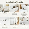 thumbnail image 6 of Sectional Couch Covers for Sectional Sofa L Shaped Sofa Cover Blanket 2 Pieces L Shape Furniture Protector for Pets Dogs (White, Large), 6 of 17