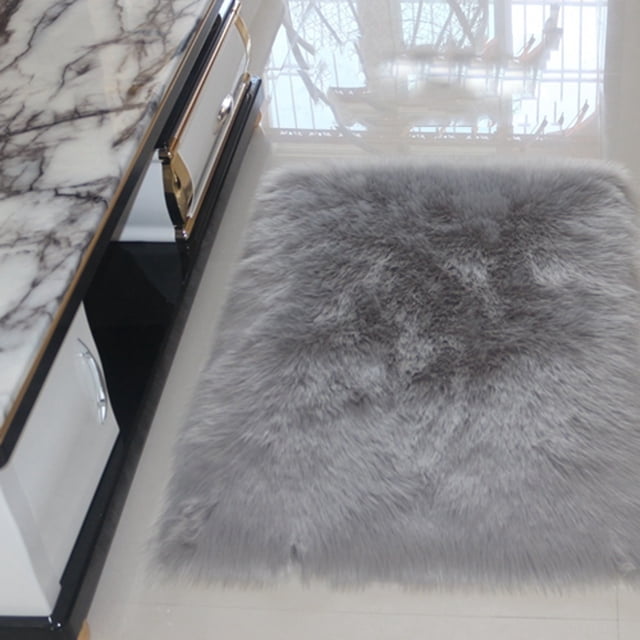 Alfombras Mullidas de Oveja Artificial, Alfombra de Peluda, Alfombra de Comedor para , Dormitorio, Alfombra para Piso, Alfombra P Gris Yotijar Alfombra