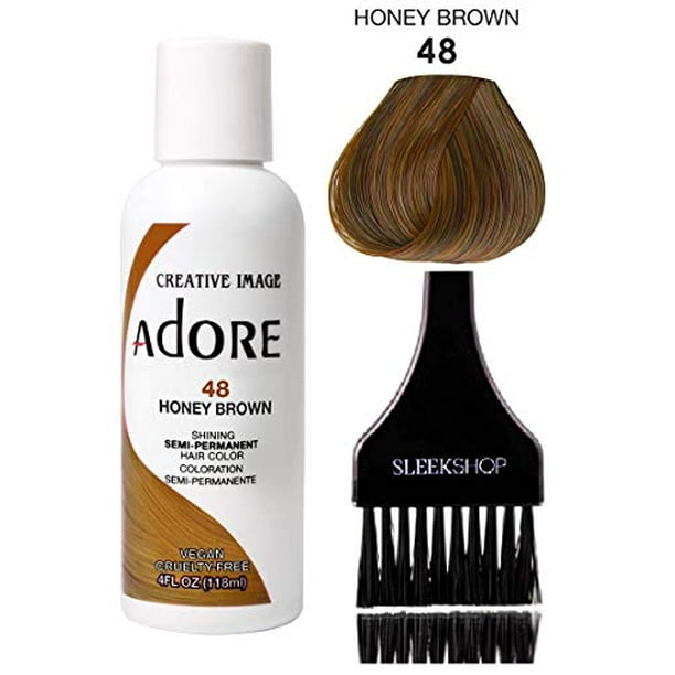 ADORE Creative Image Shining SEMI-PERMANENT Hair Color (w/ brush) No Ammonia - 48 Honey Brown ADORE Creative Image Shining SEMI-PERMANENT Hair Color (w/ brush) No Ammonia - 48 Honey Brown