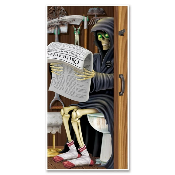 12 Pack Beistle Halloween Grim Reaper Restroom Door Cover