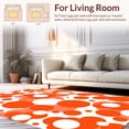 thumbnail image 2 of ODIKA 8'x10' Machine Washable Non-Slip Area Rug, Whimsical Polka Dot Playful Motif High Traffic Rug, Orange, 393119, 2 of 7