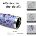 thumbnail image 3 of 30 oz Purple Butterfly Tumbler with Handle and Filp Straw, Stainless Steel Cup with Lid and Straw, Travel Coffee Mug Insulated Water Bottle,Christmas Birthday Mothers Day Gifts for Women Animal Lovers, 3 of 6
