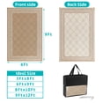 thumbnail image 3 of Enyhom Beige Outdoor Rug Waterproof 6'x9'Reversible Plastic Straw RV Camping Rug,Outside Carpet for Porch,Deck,Camper,Balcony,Backyard,Picnic, 3 of 8