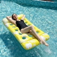 thumbnail image 6 of Creatitoy Inflatable Tanning Pool Lounger - Headrest Floating Bed Air Mattress Swimming Pool Beach Water Sleeping Bed for Adults, 6 of 8