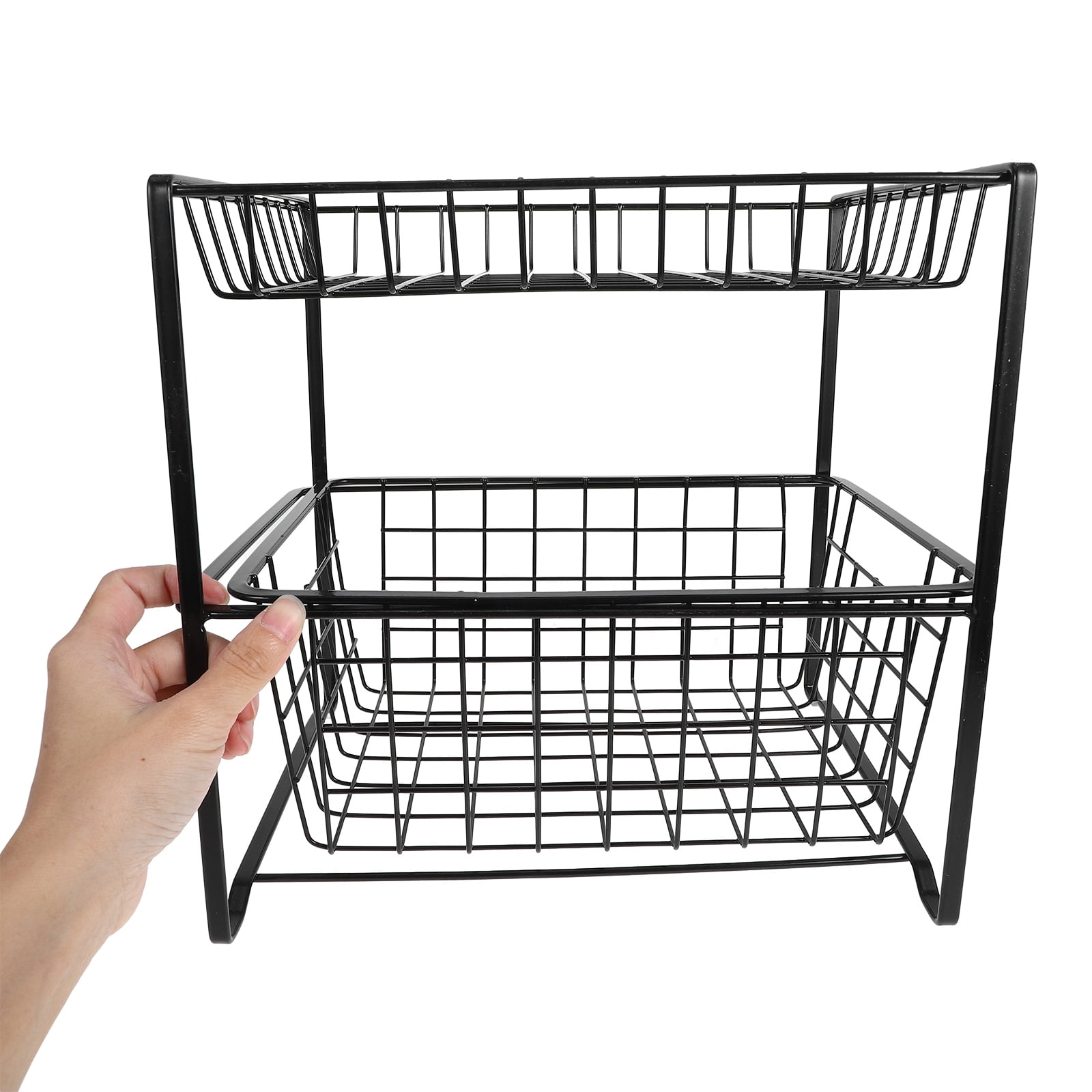 YUYUETIME Under Sink Organizer Black Cabinet Organizer for Kitchen Bathroom Storage