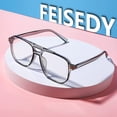 thumbnail image 5 of FEISEDY Blue Light Blocking Glasses Fake Nerd Clear Square Computer Lightweight Aviator Glasses Frame Oversized B3046, 5 of 5