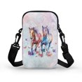 thumbnail image 2 of HELLHERO Galloping Horses Butterflies Adjustable Shoulder Strap Crossbody Sling Bags for Adults, Travel, 2 of 5
