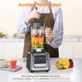 thumbnail image 6 of Blenders for Kitchen, 2000W Blender for Smoothies 35000 RPM Professional Grade High-Speed Smothie Blender with 68oz Pitcher & 27oz To-Go Cup for Smoothies, Ice, and Frozen Fruit, 6 of 8