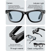 AI Smart Glasses, 800W Camera & 1080P Video, Smart Glasses with Camera and Bluetooth, AI Glasses for Calls & Musi,UV Protection,Anti-Blue Light Glasses Everyday Wear