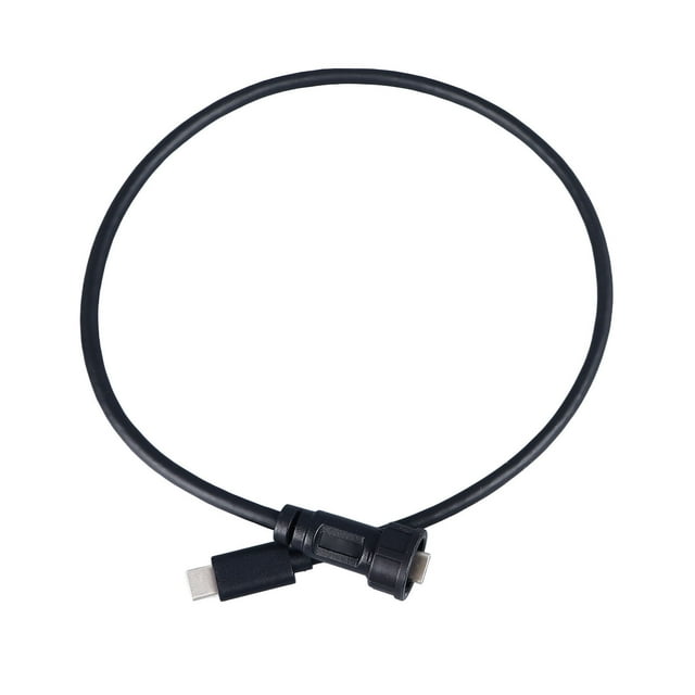 Cable USB C 3.0 E10 con conector macho tipo C, resistente al agua, PA66, industrial, 0,5 metros
