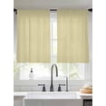 thumbnail image 2 of Yellow Solid Color Sheer Curtains 54 Inch Length 2 Panels Set, Aesthetics Contemporary Luxury Voile Window Treatment Rod Pocket Short Kitchen Curtains Drapes for Bedroom 52"x54"x2, 2 of 7