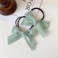 thumbnail image 1 of Paquete de 2 lazos para el pelo de color caramelo con forma de corazón para niña, banda de goma estilo cola de caballo doble, accesorios para el pelo, 1 of 6
