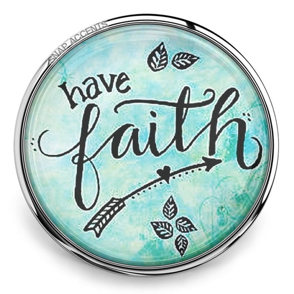 Faith Snap Jewelry Ginger Charm Button, For Interchangeable DIY Customizable Accessories