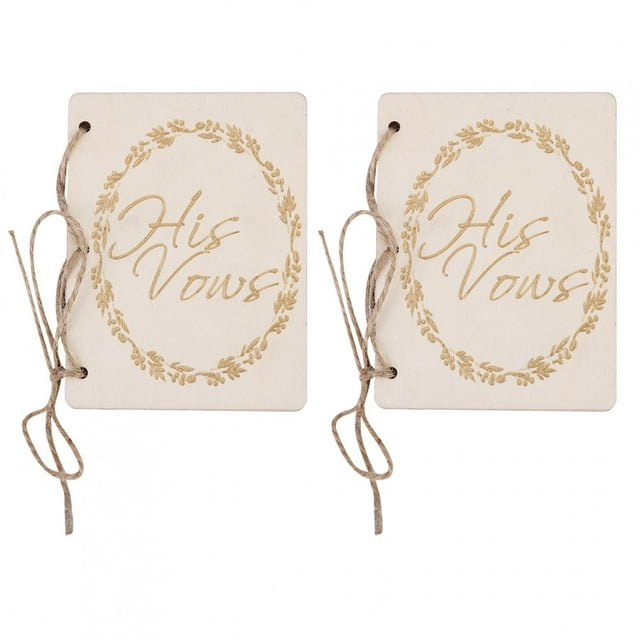 ZPSHYD 2 pièces livrets de vu de fête de cérémonie de Mariage, Accessoires de Livre de serment Accessoires de décoration Accessoires de Journal faveurs de Mariage(Type 1)