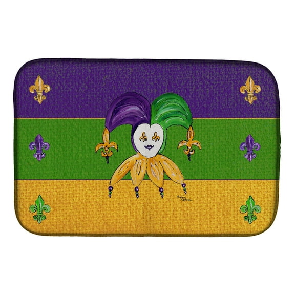 Mardi Gras Dish Drying Mat
