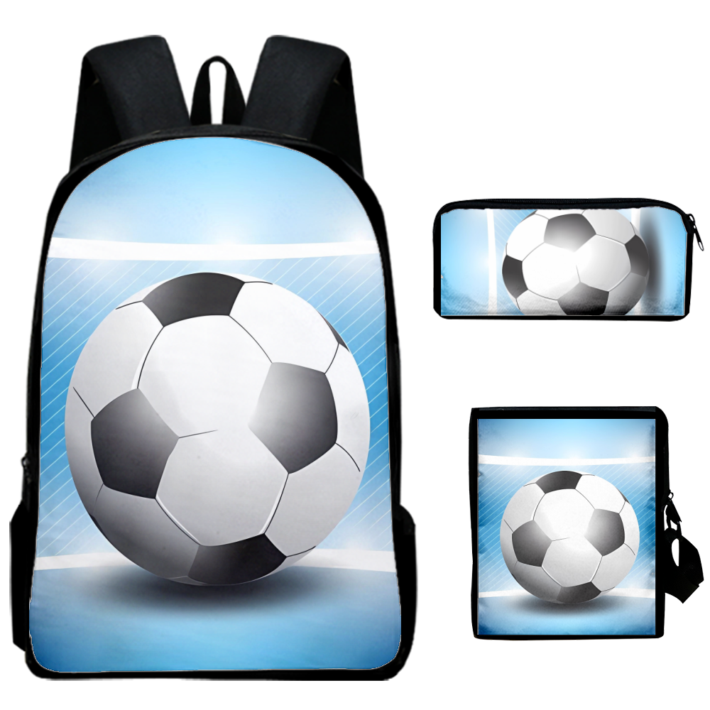 3 Packs Schoolbag Bag Set Football Backpack Set School Bag for Boys Cute Backpack Schoolbag