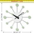 thumbnail image 7 of Infinity Instruments Orb Spoke Starburst Wall Clock, Mint Green, 15", 7 of 7