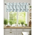 thumbnail image 2 of Curtain Valance for Windows,Country Flower Foliage Plants Kitchen Valances Rod Pocket Short Curtains,Gardenia Floral Seamless Window Treatment Panel for Bedroom Bathroom 42"x12", 2 of 7