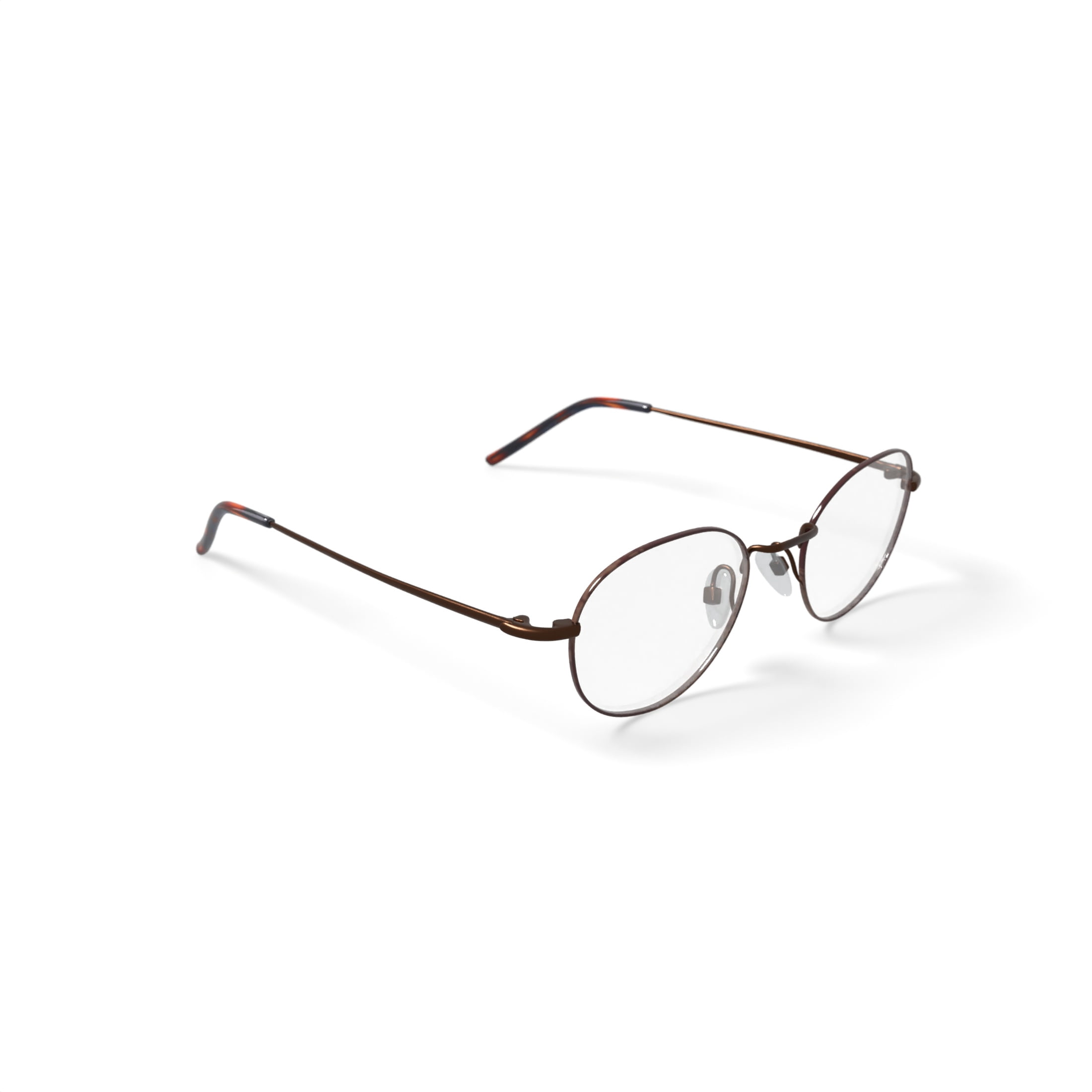 TiFlex Men's T1753 Round Prescription Eyeglasses with Case, Brown