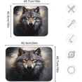 thumbnail image 3 of Wolf Print Dish Drying Mat for Kitchen Counter, Ultra Absorbent Reversible Microfiber Dishes Drying Rack Pad Heat-resistant Mats 16x18in, 3 of 7