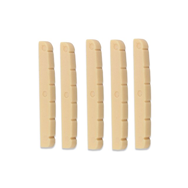 Yuarrent Paquete de 5, 6 cuerdas, 42mm, guitarra eléctrica, puente de hueso de plástico, instrumentos de cuerda, tuerca ranurada, piezas de repuesto, Accesorios para instrumentos musicales Yuarrent OD019512-00