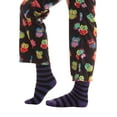 thumbnail image 4 of #FollowMe Printed Microfleece Button-Front PJ Pant Set with Socks  Soft & Stylish Sleepwear (Black - Owl, Large), 4 of 4