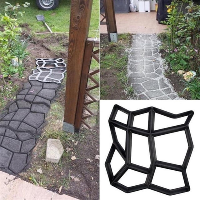 9 moldes de pavimento de jardín de rejilla, moldes de hormigón manual para pavimento de paseo de jardín