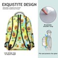 thumbnail image 5 of Sunflower and Butterfly Green Pattern Backpack for School, Cute School Bag with Adjustable Shoulder Straps and Padded Back, 15.3"x11"x7.1", 5 of 5